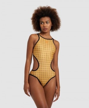 Arena 50th Anniversary Tech Back One Piece Gold Multicolor / Black | OINHFLE-05