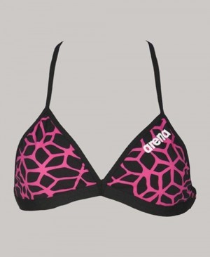 Arena Carbonics Tie Back Top Black / Rose | KMDVXLN-38