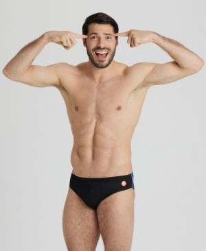 Arena Crazy Placement Swim Briefs Black / Multicolor | TWUSDRB-84