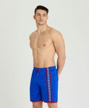 Arena Icons Beach Bermuda Short Blue / Burgundy | KYWPHZM-14