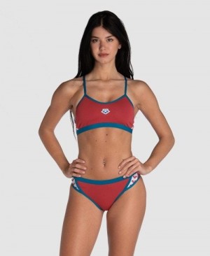 Arena Icons Solid Cross Back Bikini Red / Blue | LIHSFVM-64