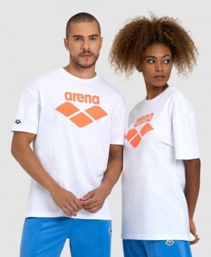 Arena Icons T-shirt White | VGXAEOS-09