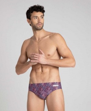 Arena Kikko Brief Navy / Multicolor Red | PNOWULG-87