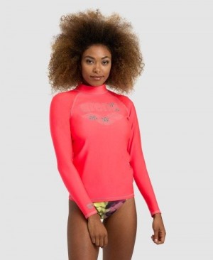 Arena Long Sleeve Rash Guard Red | WUEHKFP-13