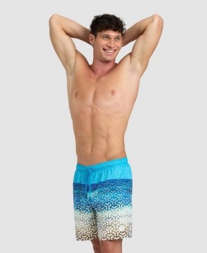 Arena Placed Beach Boxer Brown / Turquoise | PGNHYCR-76