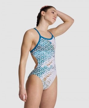 Arena Planet Water Challenge Back One Piece Multicolor | YFTZHPD-86