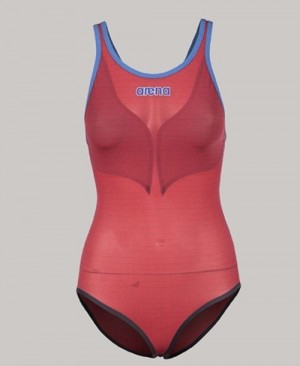 Arena Powerskin Carbon Duo Top - Open Back Navy / Red / White | WOPTZLX-13