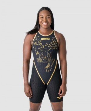 Arena Powerskin Carbon Glide Limited Edition Simone Manuel Closed Back Dark Grey | XSDOGFN-75