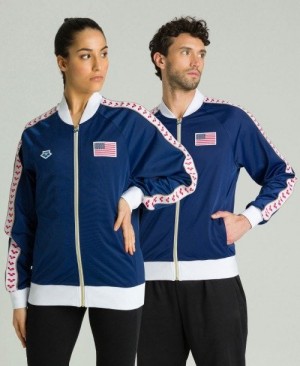 Arena Relax Iv Nations Team Jacket Navy | OVBLFEQ-14