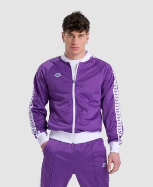 Arena Relax Iv Team Full-zip Jacket Purple / White / Purple | QNFILDG-91