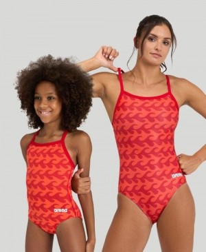 Arena Ride The Wave Light Drop Back One Piece Red / Red | TWDSCZE-64