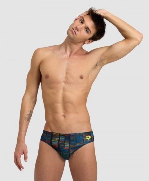 Arena Slow Motion Brief Black Multicolor | CELJZDI-61