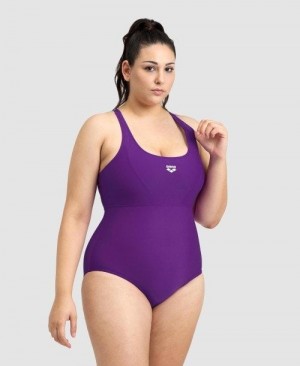 Arena Solid Control Pro Back Plus One Piece Purple | QLNEBKX-09