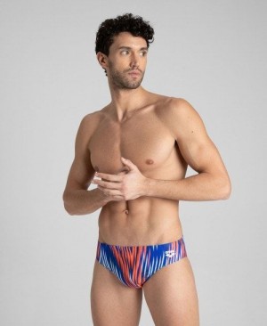 Arena Speed Stripes Brief Navy / Multicolor Red | UZTGSER-58