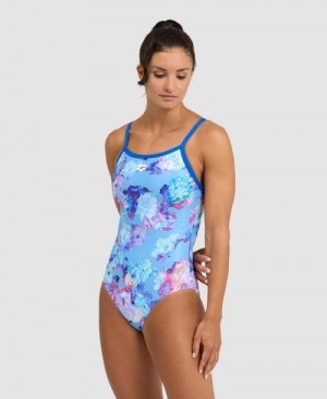 Arena Spring Garden Light Drop Back One Piece Royal / Royal Multicolor | WTNGIRS-67