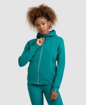 Arena Team Hooded Jacket Panel Green | ZHAMTUI-43