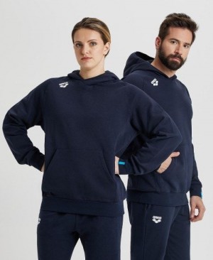 Arena Team Hooded Sweatshirt Panel Navy | DWRAOQS-65