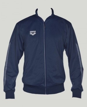 Arena Team Line Knitted Poly Jacket Navy | XZWFHJV-45