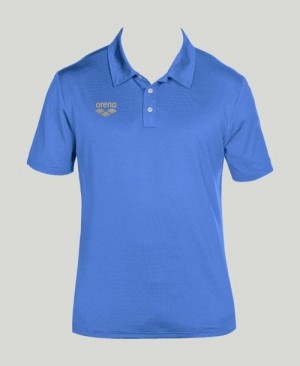 Arena Team Line Tech Short Sleeve Polo Royal | QEDJIPG-76