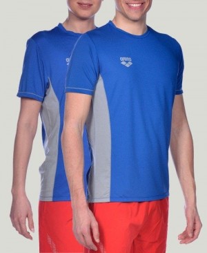 Arena Team Line Tech Short Sleeve Tee Royal | XJEGNWA-94