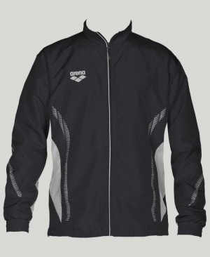 Arena Team Line Warm-up Jacket Black / Grey | LWFXKRJ-82