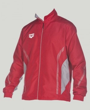 Arena Team Line Warm-up Jacket Red / Grey | JZCMKBX-91