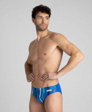 Arena Team Painted Stripes Brief Royal / Multicolor Royal | LRVIXHN-02