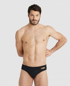 Arena Team Solid Brief Black / Gold | LVDMKTX-62