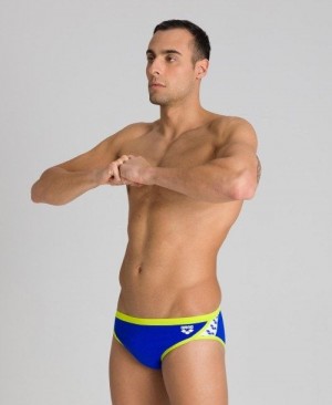 Arena Team Stripe Brief Blue / Green | ELUHMIG-56