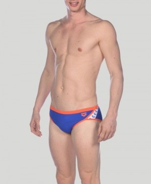 Arena Team Stripe Brief Blue / Pink | HUKDPFL-01