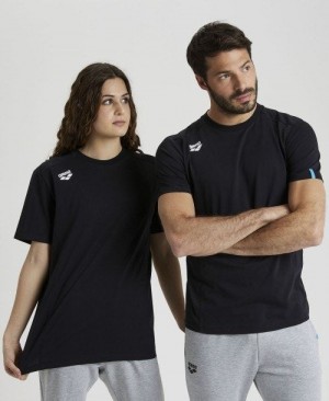 Arena Team T-shirt Panel Black | BWOQSRP-82