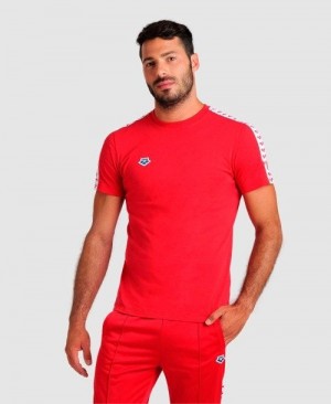 Arena Team Us T-shirt Red / White / Red | JEYLMOR-64