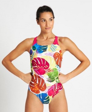 Arena Tropics Swim Pro Back One Piece Rose / White Multicolor | SEONBHC-65