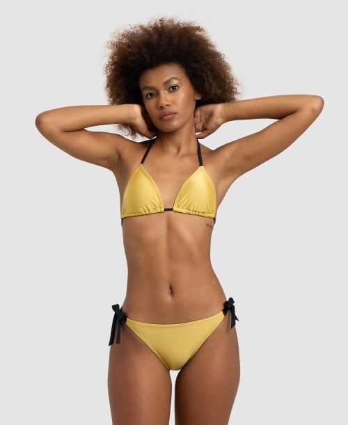 Arena 50th Anniversary Bikini Triangle Gold / Black | CLNTBIP-40