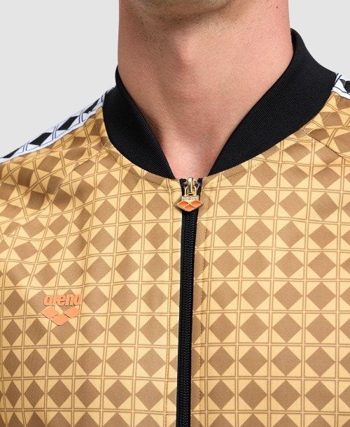 Arena 50th Anniversary Gold Relax Iv Jacket Gold Multicolor / Black / White | PMQGSYT-37