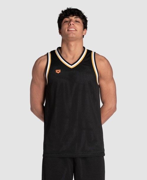 Arena 50th Anniversary Reversible Mesh Tank Top Black / Black Multicolor / White / Black | PXWIHDE-12