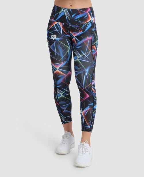 Arena Allover 7/8 Panel Tight Black / Multicolor | ZHCAEYU-57