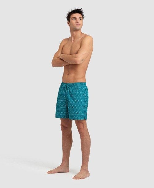 Arena Allover Beach Boxer Green | FSAUKTP-46