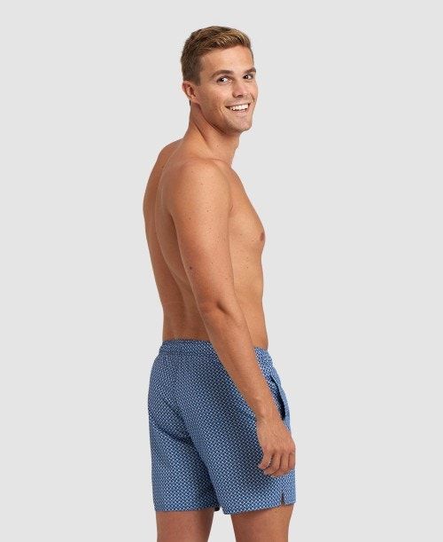 Arena Allover Beach Boxer Grey Blue Multicolor | ODLXIPG-73