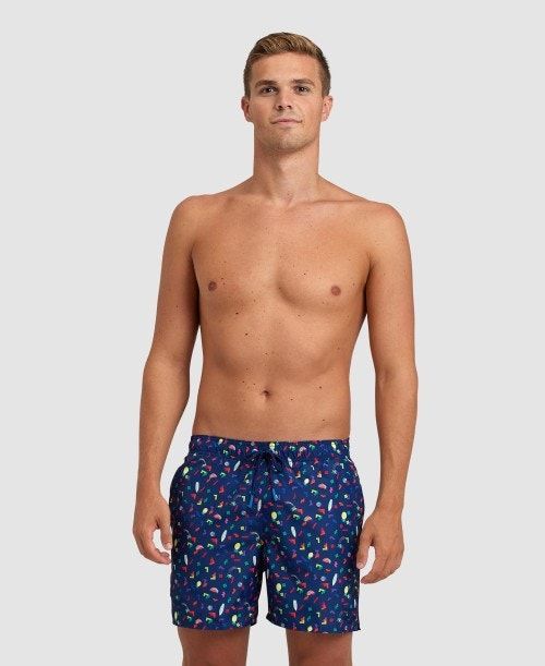 Arena Allover Beach Boxer Navy / Multicolor | XUHBCLJ-61