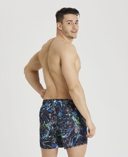 Arena Allover Beach Short Black Multicolor | EZYCAWD-39