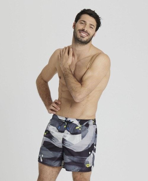 Arena Allover Beach Short Grey Multicolor | JMWHBRS-80