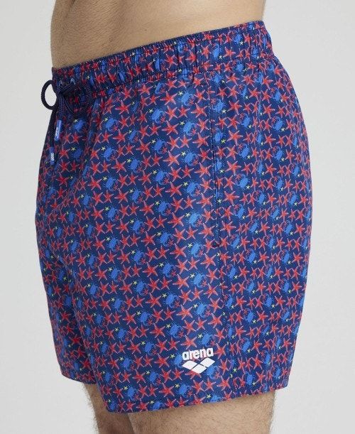 Arena Allover Beach Short Royal Multicolor | HAYRJTN-30