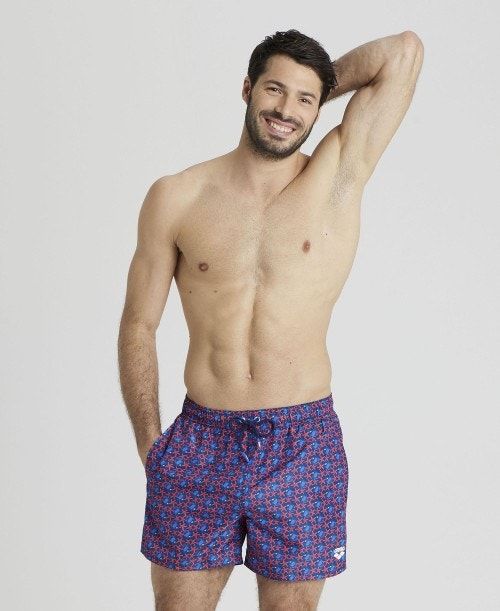 Arena Allover Beach Short Royal Multicolor | HAYRJTN-30