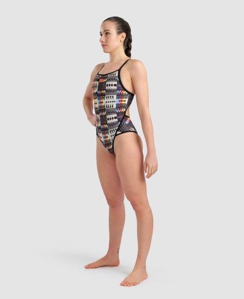 Arena Allover Super Fly Back One Piece Black / Multicolor | BNYRTQP-10