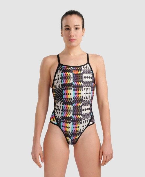 Arena Allover Super Fly Back One Piece Black / Multicolor | BNYRTQP-10