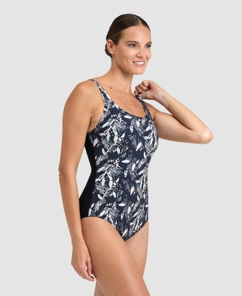 Arena Bodylift Francy Wing Back One Piece Black / White Multicolor | PCFGBZS-08