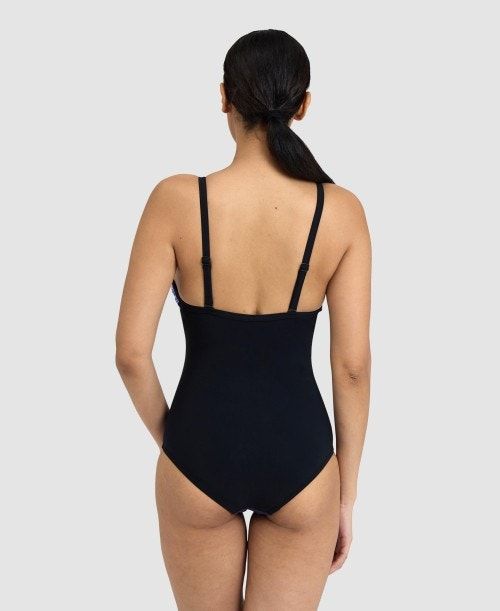 Arena Bodylift Michela Lightcross One Piece Black / Multicolor | BGHYMQX-58