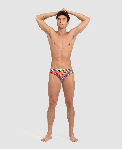 Arena Crazy Brief Black / White Multicolor | RIMJVPX-61