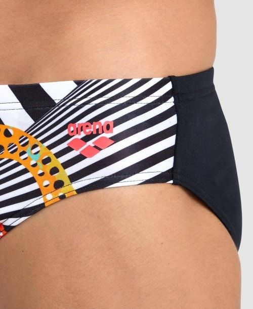 Arena Crazy Brief Black / White Multicolor | RIMJVPX-61